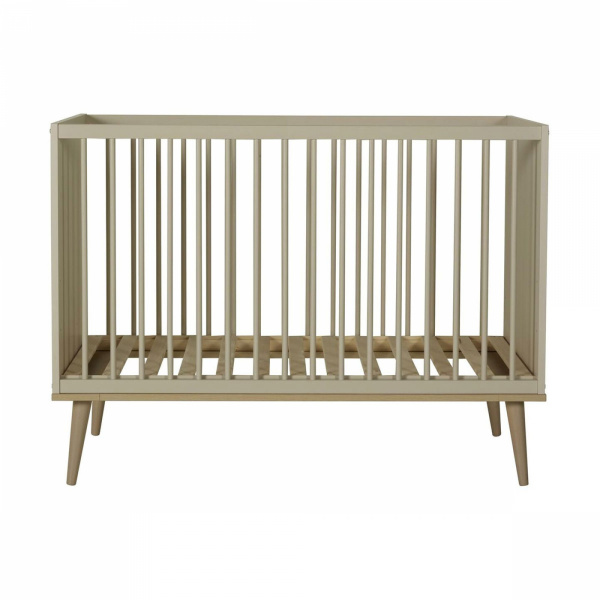 Chambre trio lit bébé 60x120 cm + armoire xl + commode avec plan à langer flow argile & oak Quax