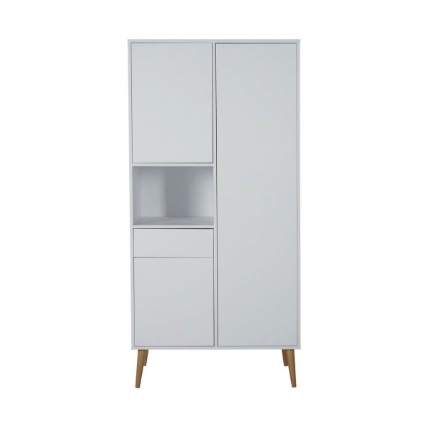 Chambre trio lit bébé 60x120 cm + armoire + commode avec plan à langer cocoon ice white Quax
