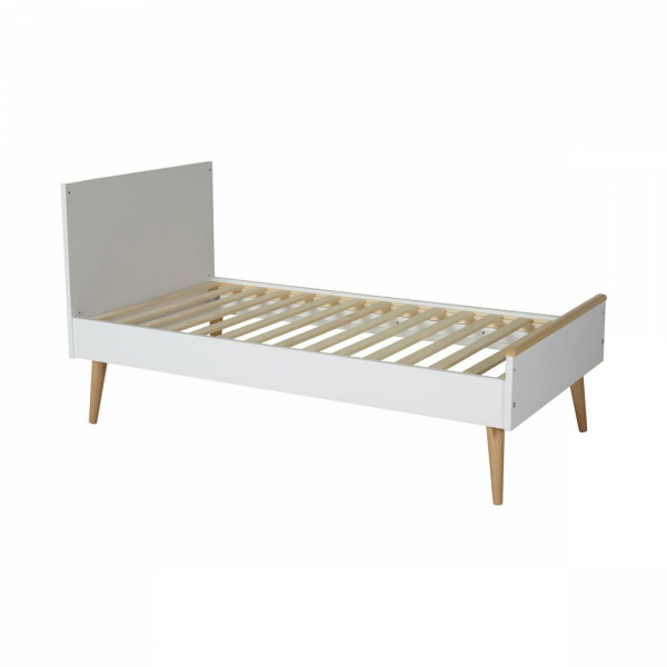 Chambre trio lit bébé 70x140 cm évolutif en lit enfant + armoire xl + commode avec plan à langer cocoon ice white Quax