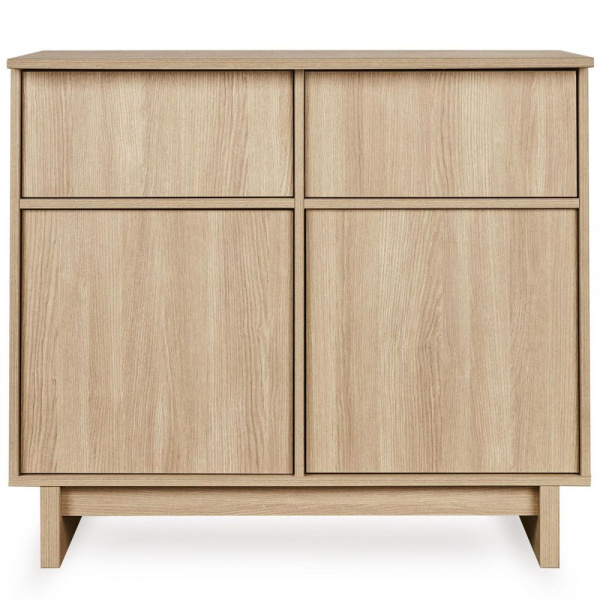 Chambre bébé trio kyo lit 70 x 140 cm + commode + armoire xl honey ash Quax