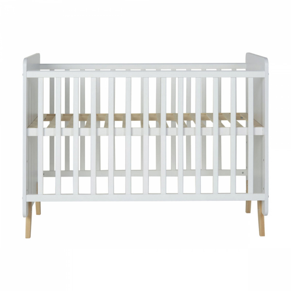 Chambre trio lit bébé 60x120 cm + armoire + commode avec plan à langer loft white Quax