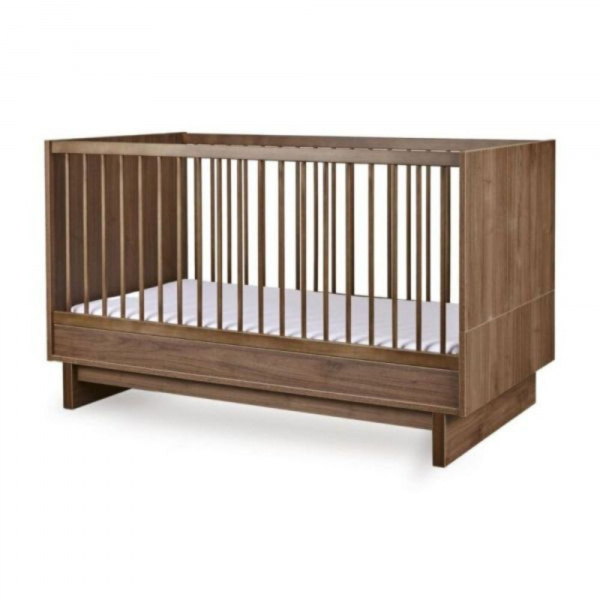Chambre duo kyo lit bébé évolutif 70 x 140 cm + commode xl - walnut Quax