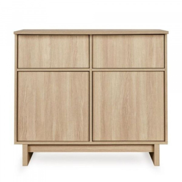 Chambre duo kyo lit bébé évolutif 70 x 140 cm + commode - walnut Quax