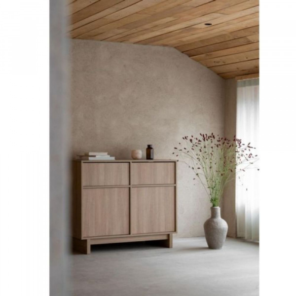 Chambre duo kyo lit bébé évolutif 70 x 140 cm + commode - walnut Quax
