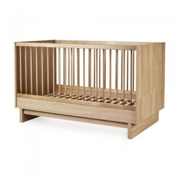 Chambre duo kyo lit bébé évolutif 70 x 140 cm + commode - walnut Quax