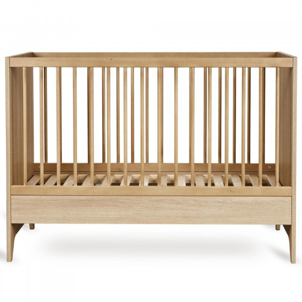 Chambre bébé trio tsugi lit 60 x 120 cm + commode + armoire honey ash Quax