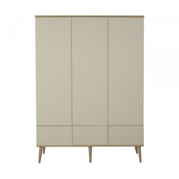 Chambre duo lit bébé 60x120 cm + commode avec plan à langer flow white & oak Quax