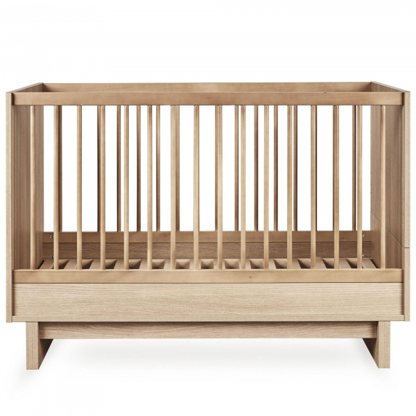 Chambre duo kyo lit bébé évolutif 70 x 120 cm + commode xl - honey ash Quax