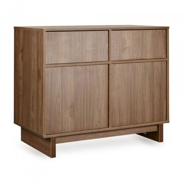 Chambre duo kyo lit bébé évolutif 70 x 140 cm + commode - walnut Quax