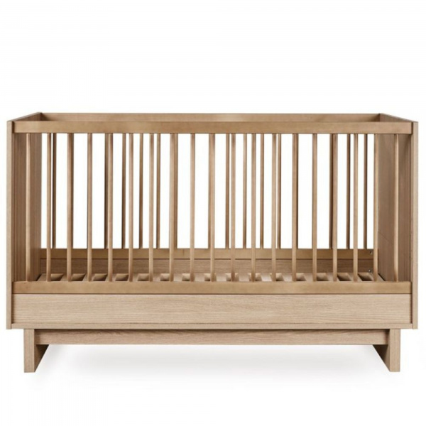 Chambre duo kyo lit bébé évolutif 70 x 140 cm + commode xl - honey ash Quax