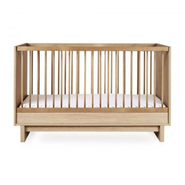 Chambre duo kyo lit bébé évolutif 70 x 140 cm + commode xl - honey ash Quax