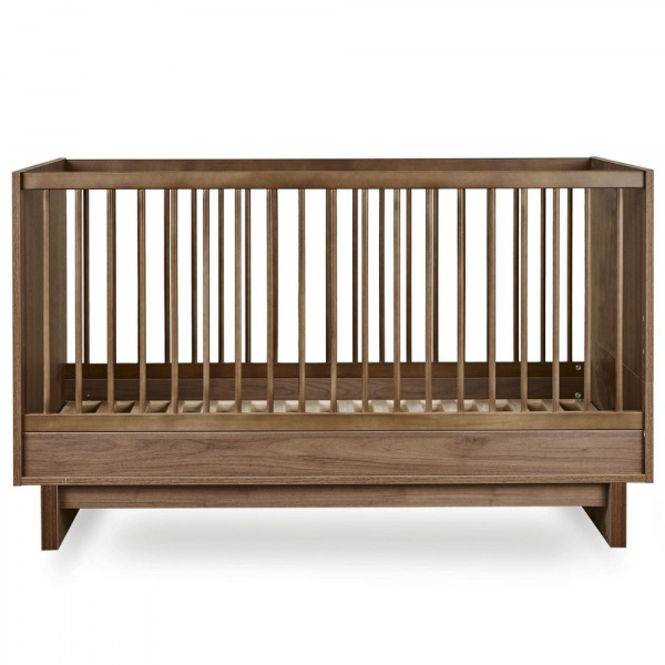 Chambre bébé trio kyo lit 70 x 140 cm + commode + armoire xl walnut Quax