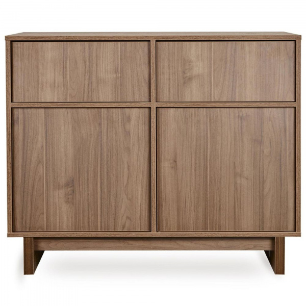 Chambre bébé trio kyo lit 70 x 140 cm + commode + armoire xl walnut Quax