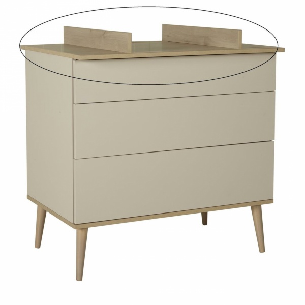Plan à langer pour commode flow argile et oak Quax