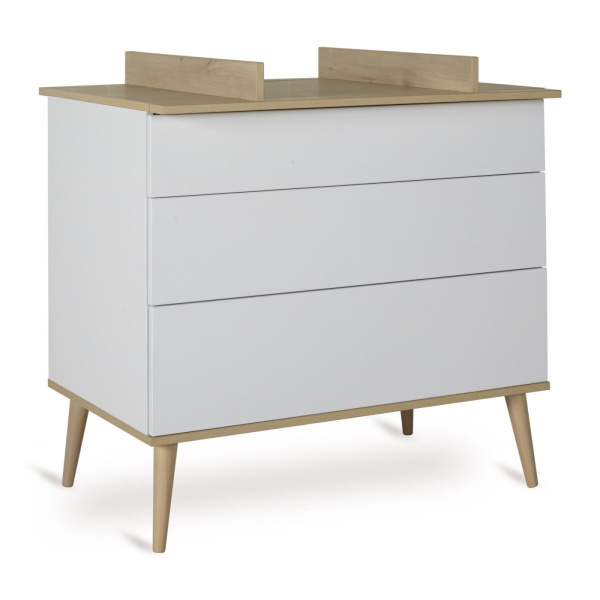 Plan à langer pour commode flow white et oak Quax