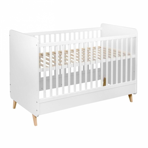 Lit bébé 70x140 cm évolutif en lit enfant loft white Quax