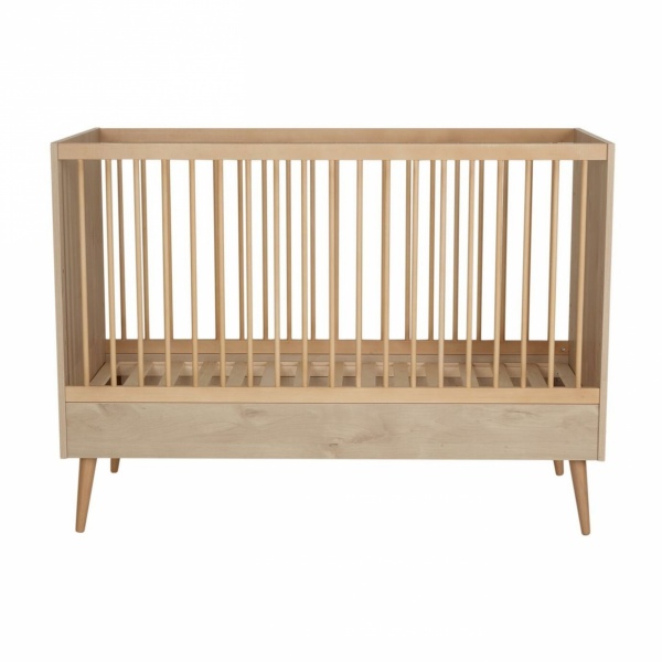 Lit bébé 70x140 cm évolutif en lit enfant cocoon natural oak Quax