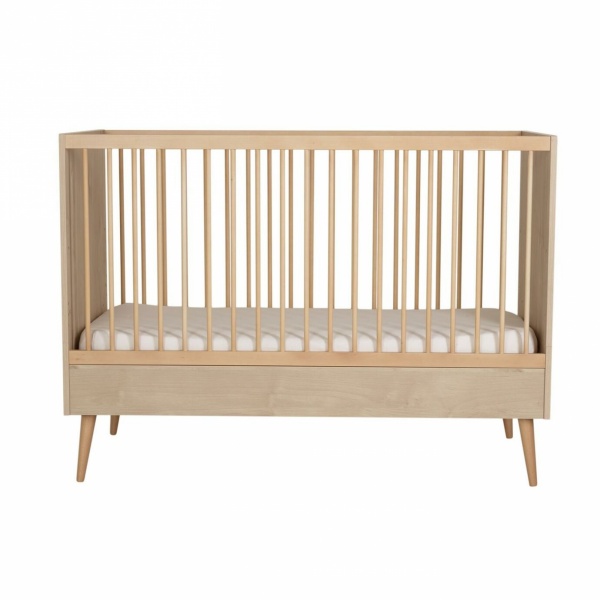 Lit bébé 70x140 cm évolutif en lit enfant cocoon natural oak Quax