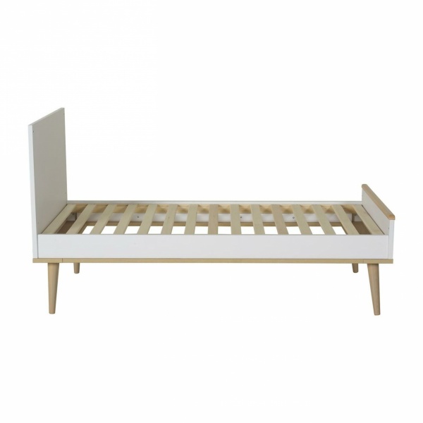 Lit bébé 70x140 cm évolutif en lit enfant flow white et oak Quax