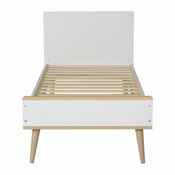 Lit bébé 70x140 cm évolutif en lit enfant flow white et oak Quax
