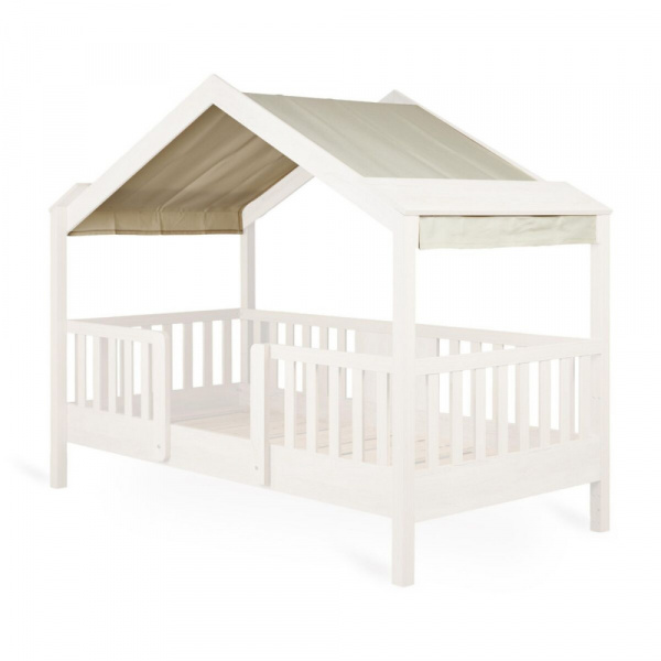 Toit pour lit cabane enfant 90 x 200 cm en tissu chalet butter Quax