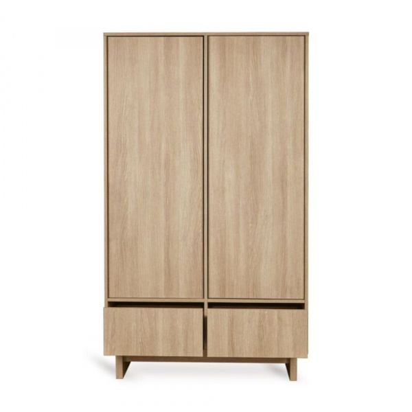 Armoire avec 2 portes battantes et 2 tiroirs kyo - honey ash Quax