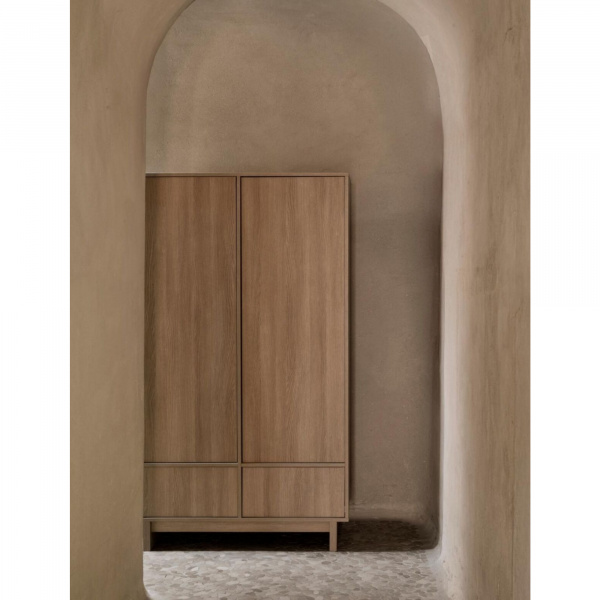 Armoire xl avec 3 portes et 3 tiroirs kyo - honey ash Quax