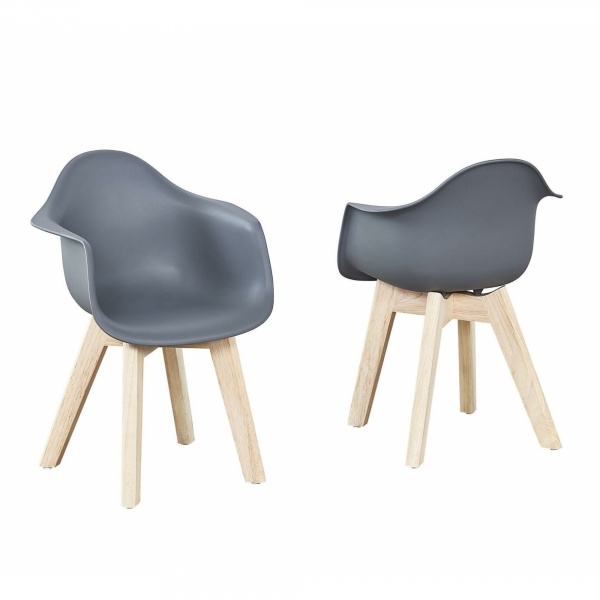 Lot de 2 chaises enfant grey Quax
