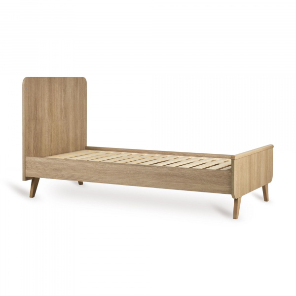 Lit bébé 70x140 cm évolutif en lit enfant loft honey ash Quax