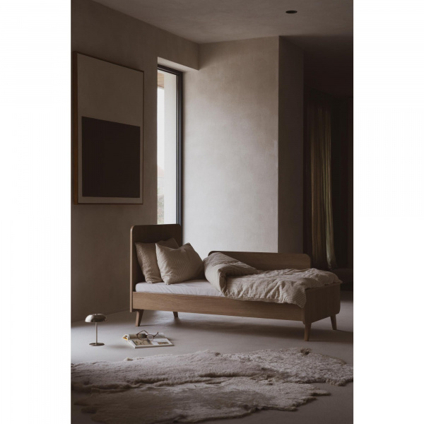 Lit bébé 70x140 cm évolutif en lit enfant loft honey ash Quax