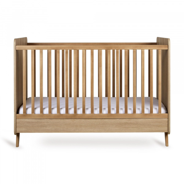 Lit bébé 70x140 cm évolutif en lit enfant loft honey ash Quax