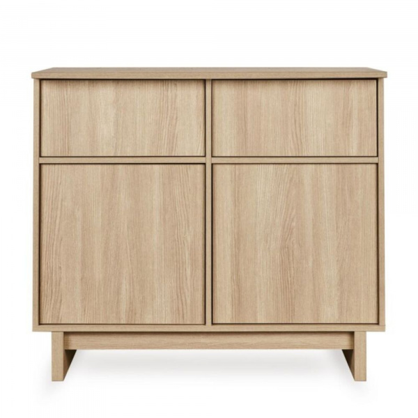 Commode avec 2 portes et 2 tiroirs kyo - honey ash Quax