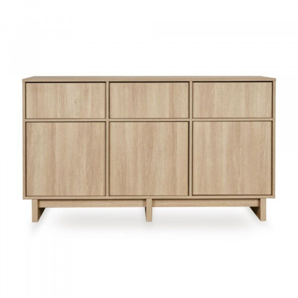 Commode xl avec 3 portes et 3 tiroirs kyo - honey ash Quax