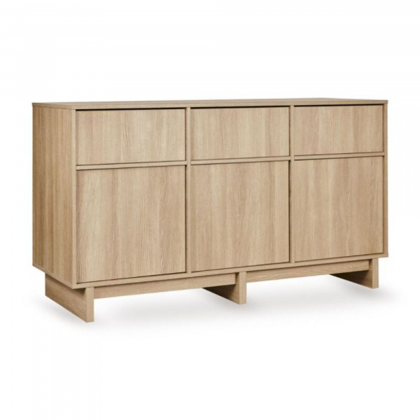 Commode xl avec 3 portes et 3 tiroirs kyo - honey ash Quax