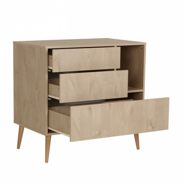 Commode 3 tiroirs 1 niche cocoon natural oak Quax