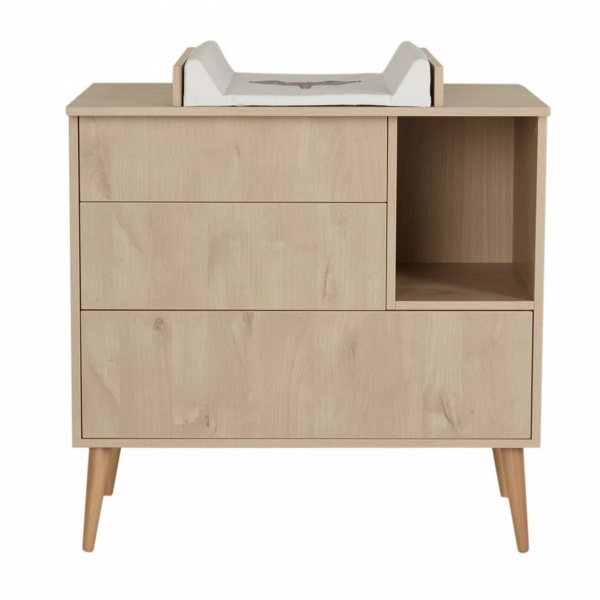 Commode 3 tiroirs 1 niche cocoon natural oak Quax