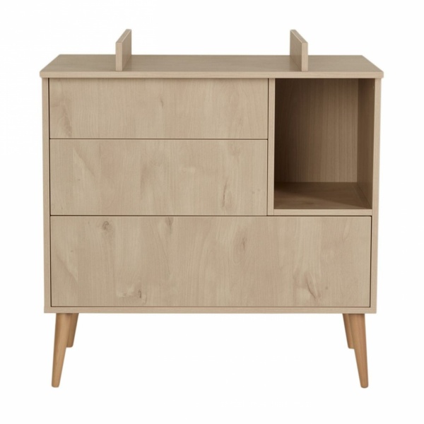 Commode 3 tiroirs 1 niche cocoon natural oak Quax