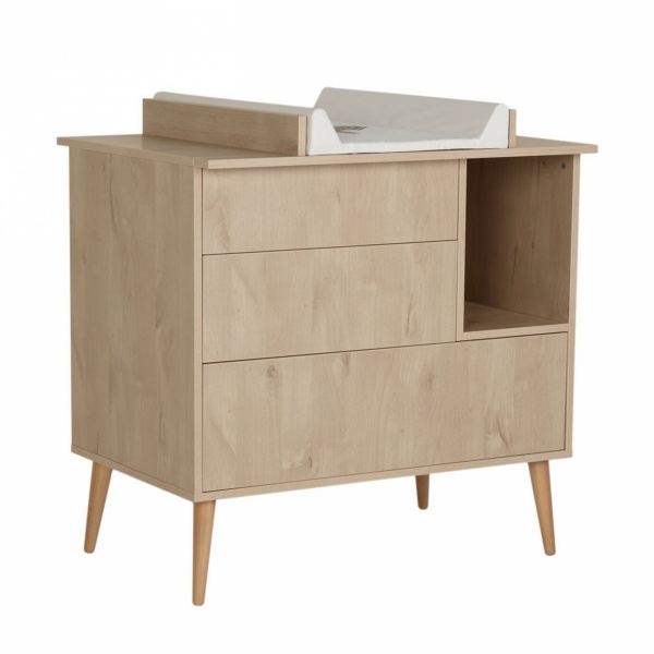 Commode 3 tiroirs 1 niche cocoon natural oak Quax