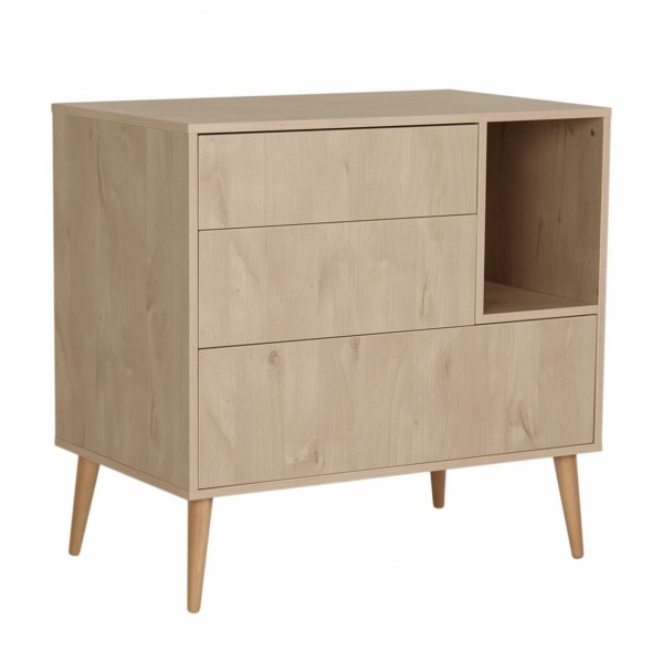 Commode 3 tiroirs 1 niche cocoon natural oak Quax
