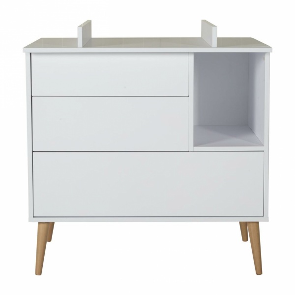 Commode 3 tiroirs 1 niche cocoon ice white Quax