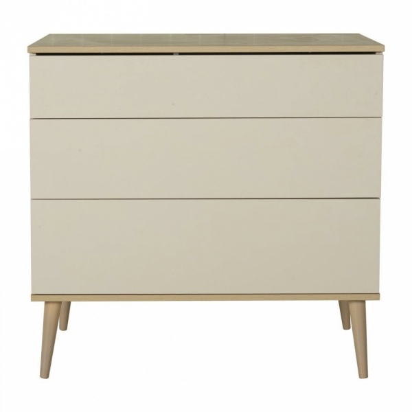 Commode 3 tiroirs flow argile et oak Quax