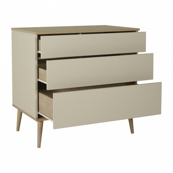 Commode 3 tiroirs flow argile et oak Quax