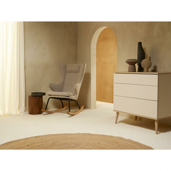 Commode 3 tiroirs flow argile et oak Quax