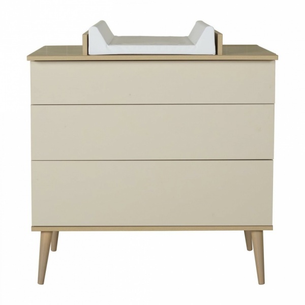 Commode 3 tiroirs flow argile et oak Quax