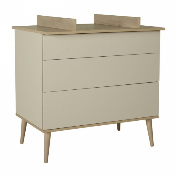 Commode 3 tiroirs flow argile et oak Quax