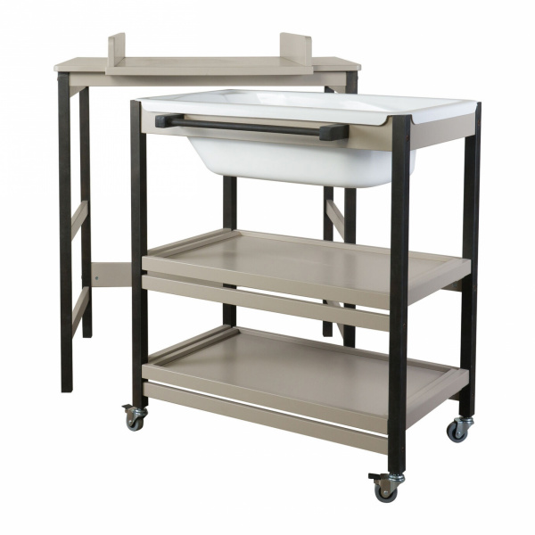 Table à langer avec baignoire smart stone/eboni Quax