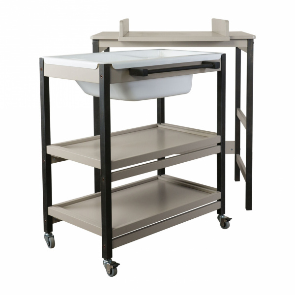 Table à langer avec baignoire smart stone/eboni Quax