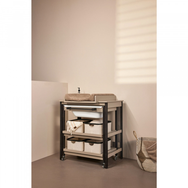 Table à langer avec baignoire smart stone/eboni Quax