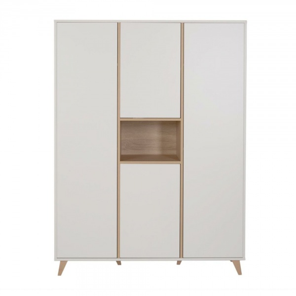Armoire 4 portes 1 niche loft white Quax
