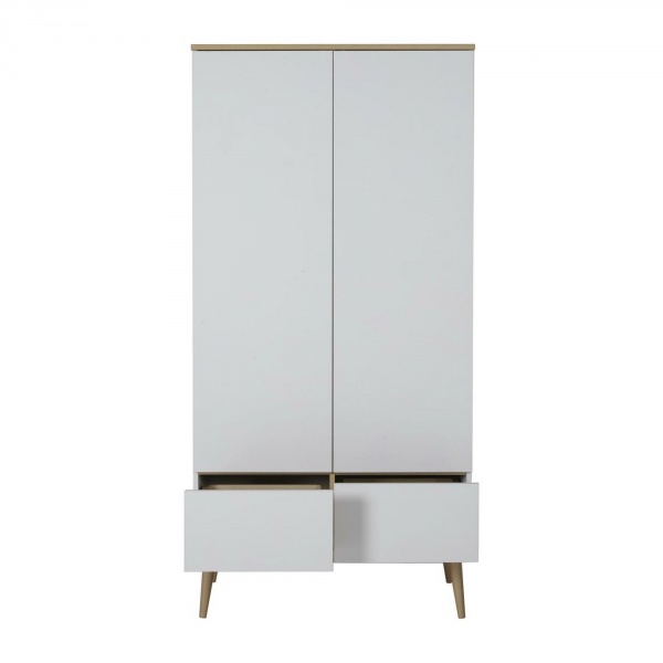 Armoire 2 portes flow white et oak Quax